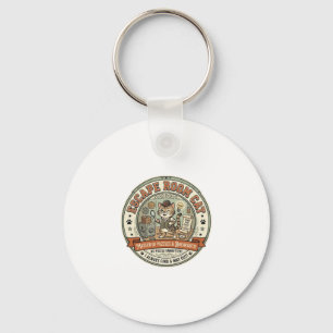 Escape Room Cat Escape Room Cat Vintage Vector Art Key Ring
