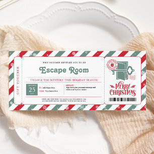 Escape Room Christmas Gift Voucher Invitation