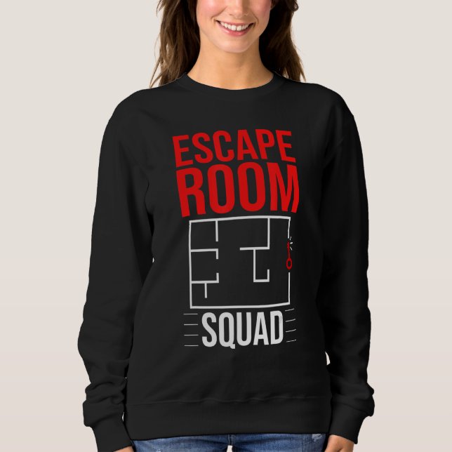 Escape Room Game Exit Puzzle Boxes Board Horror 3 Sweatshirt (Front)