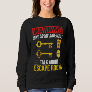 Escape Room Game Exit Puzzle Boxes Board Horror Sweatshirt