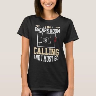 Escape Room Game Exit Puzzle Boxes Board Horror T-Shirt
