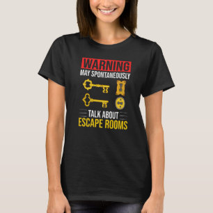 Escape Room Game Exit Puzzle Boxes Board Horror   T-Shirt