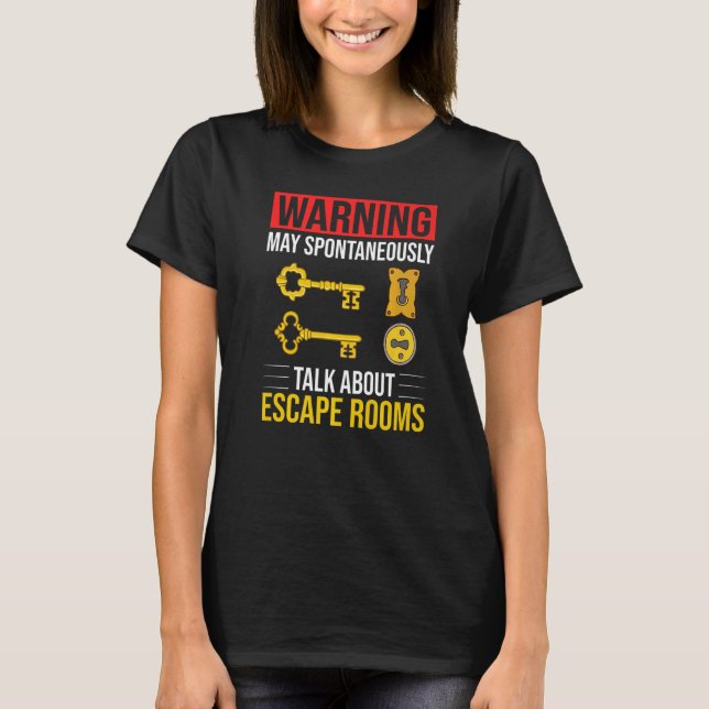 Escape Room Game Exit Puzzle Boxes Board Horror   T-Shirt (Front)