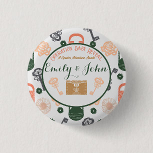 Escape Room Gender Reveal Baby Shower 3 Cm Round Badge