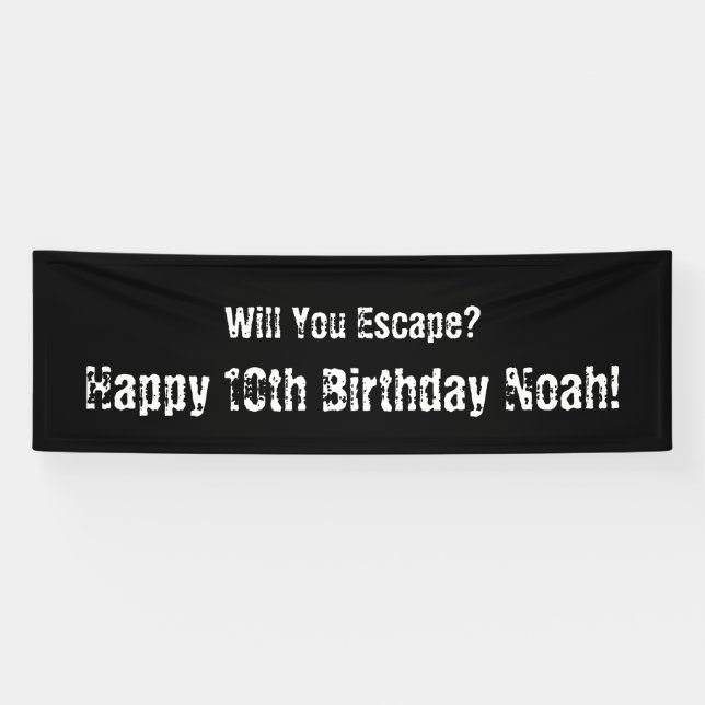 "Escape Room" Party Banner (Horizontal)