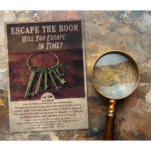 Escape Room Party Invitation