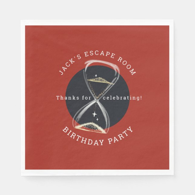 Escape Room Party Napkin (Front)