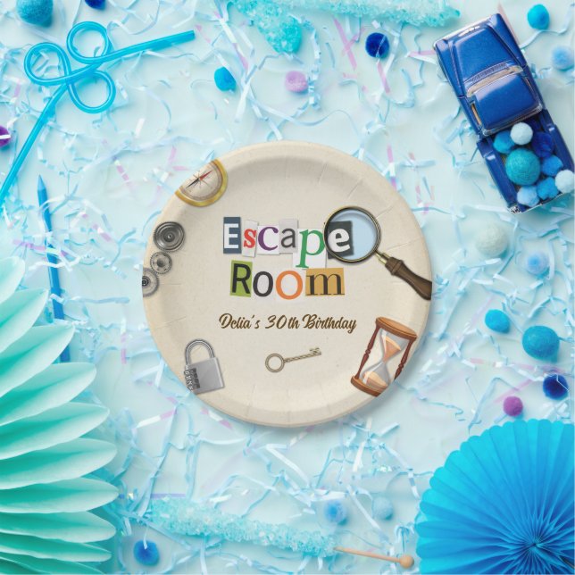 Escape Room Party Paper Plate (Party)
