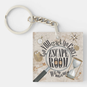 Escape Room Party Puzzle Clue Key Ring