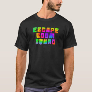 Escape Room Squad Game Adventure Tie Dye Mystery M T-Shirt