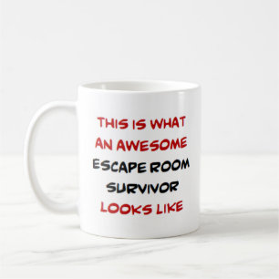 escape room survivor, awesome coffee mug
