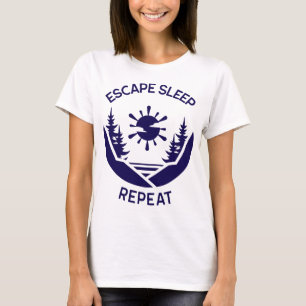 Escape Sleep Repeat Camping Retreat T-Shirt