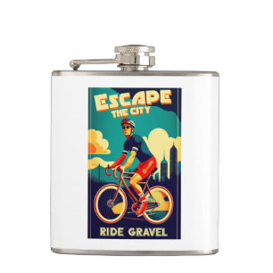 Escape The City Ride Gravel Cycling Hip Flask