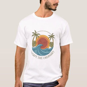 Escape The Ordinary Retro Summer Beach Sunset T-Shirt