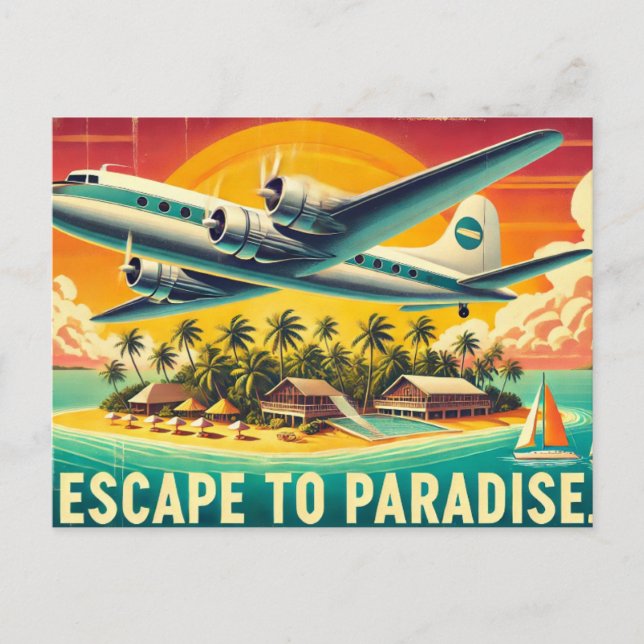 Escape to Paradise. Postcard (Front)