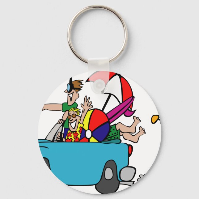 Escape to the Beach Key Ring (Front)