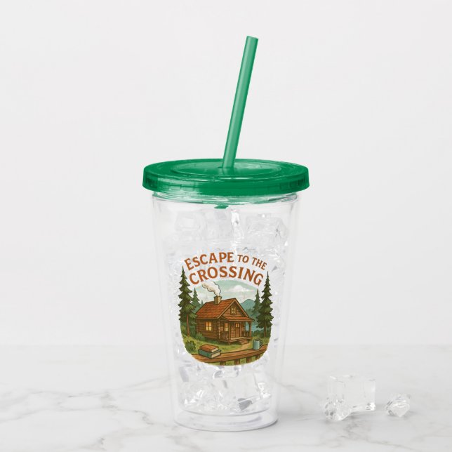 ESCAPE TO THE CROSSING Maggie Sullivan Cosy Cabin Acrylic Tumbler (Back Ice)