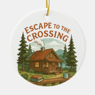 ESCAPE TO THE CROSSING Maggie Sullivan Cosy Cabin Ceramic Ornament