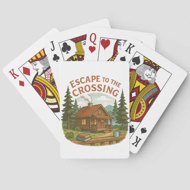 ESCAPE TO THE CROSSING Maggie Sullivan Cosy Cabin Playing Cards (Back)