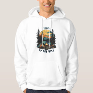 Escape To The Wild Vintage Camping Sunset Hoodie