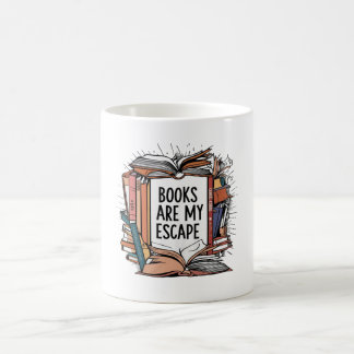 Escape with Books Coffee Mug
