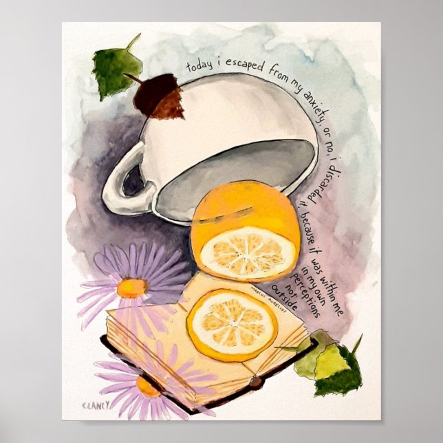 Escaped From Anxiety print (Front)