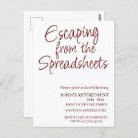 Escaping from the spreadsheets Funny Retirement 