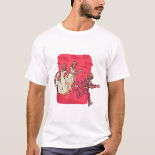 Escaping Groom Funny Wedding Escape Brides Cold Fe T-Shirt