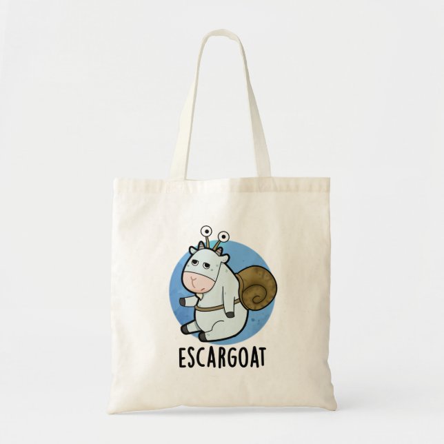 Escar-goat Funny French Snail Pun  Tote Bag (Front)