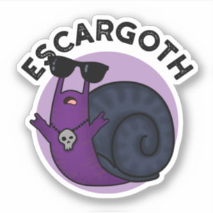 Escar-goth Funny Cool Goth Snail Pun