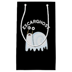 Escarghost Funny French Ghost Snail Pun Dark BG Small Gift Bag