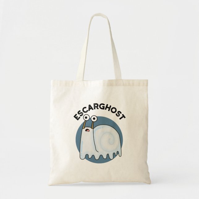 Escarghost Funny French Ghost Snail Pun  Tote Bag (Front)