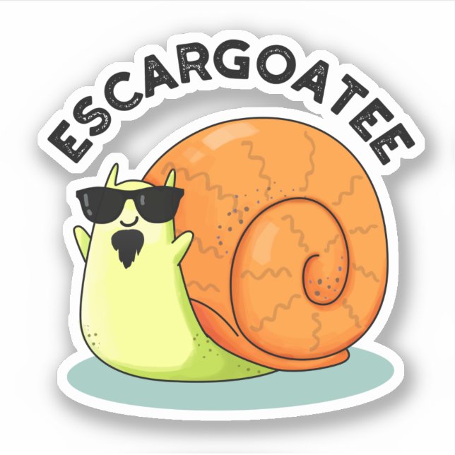 Escargoatee Funny Snail Escargot Pun  (Front)