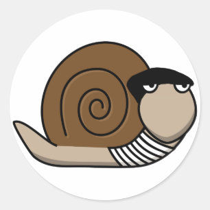 Escargot - French Snail Classic Round Sticker