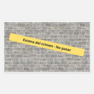Escena del crimen rectangular sticker