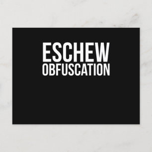 Eschew Obfuscation  Postcard