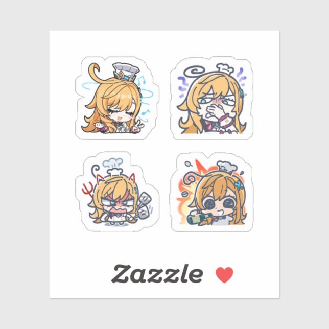 Escoffier Genshin Impact 4 Pack Sticker Sheet Extr (Sheet)