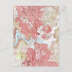 Escondido California Map (1996) Postcard