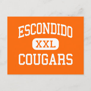 Escondido - Cougars - High - Escondido California Postcard