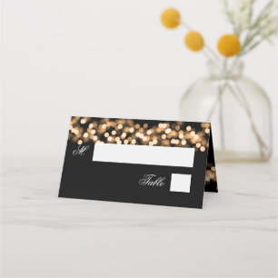 Escort Card Wedding Gold Hollywood Glam
