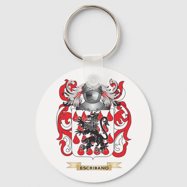 Escribano Coat of Arms Key Ring (Front)