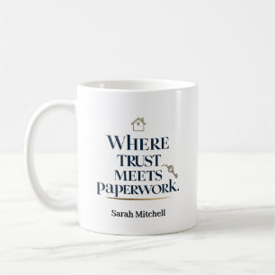 Escrow Officer Personalized Trust & Paperwork Coffee Mug