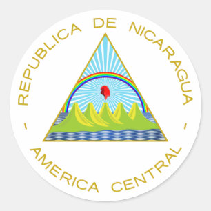 Escudo de Nicaragua Classic Round Sticker