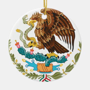 Escudo Nacional de México - Emblema Mexicano Ceramic Ornament