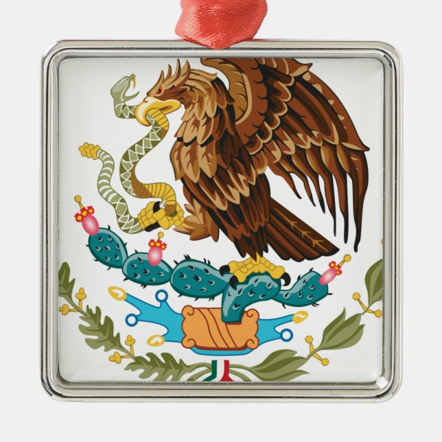 Escudo Nacional de México - Emblema Mexicano Metal Ornament (Front)