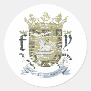 Escudo Urbano (khaki) Classic Round Sticker