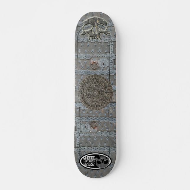 ESGHHG Mediaeval Doors Aztec Incan Mayan Circle? Skateboard (Front)