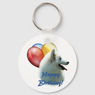 Eskie Happy Birthday Balloon Key Ring