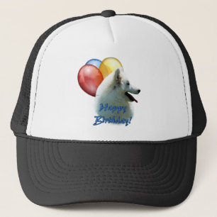 Eskie Happy Birthday Balloon Trucker Hat