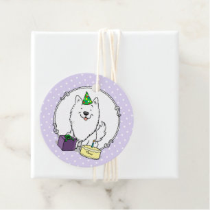 Eskie Happy Birthday Party American Eskimo Dog Favour Tags